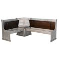 thumbnail image 2 of Camie 4pc Corner Breakfast Nook Set, Gray Brown Dining Table and Bench, 2 of 6