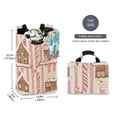 thumbnail image 2 of Yayeee Freestanding Laundry Hamper with Handle Collapsible Large Storage Basket for Clothes, Pink Candy House, 2 of 7