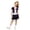 #01 Navy, variant on Gyexs Size 10-12 Girls Back to School Outfits School Uniform Short Sleeve Summer Outfit Casual 2 Piece Crop Top & Skirt Set #01 Navy 10-11 Years