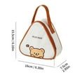 thumbnail image 2 of Cartoon Triangle Rice Ball Lunch Bag Cute Thermal Lunch Bag Portable Insulated Picnic Bag Reusable Lunch Box for Travel Picnic, 2 of 7