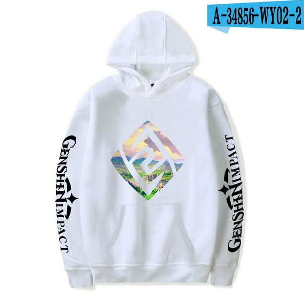 Anime Gaming Genshin Impact 2D sudaderas con capucha disfraz de Cosplay 2020 hombres y mujeres ropa sudaderas moda abrigo fiesta de Halloween Prop22XXXL Deng Xun unisex