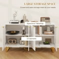thumbnail image 4 of HOMCOM Buffet avec Tablettes Ajustables, Armoire Buffet Moderne, Blanc, 4 of 10