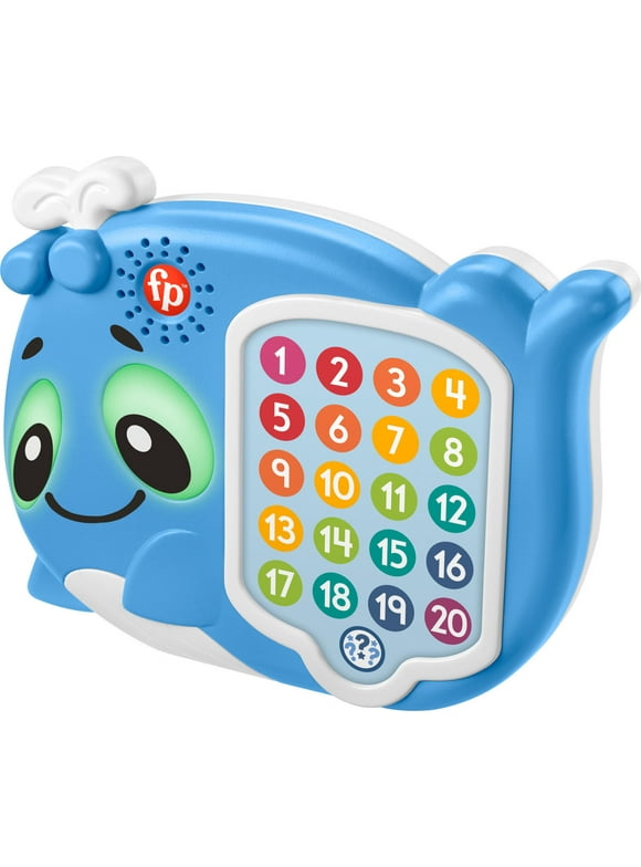 Fisher-Price Linkimals 1-20 Count & Quiz Whale Interactive Learning Toy for Toddlers