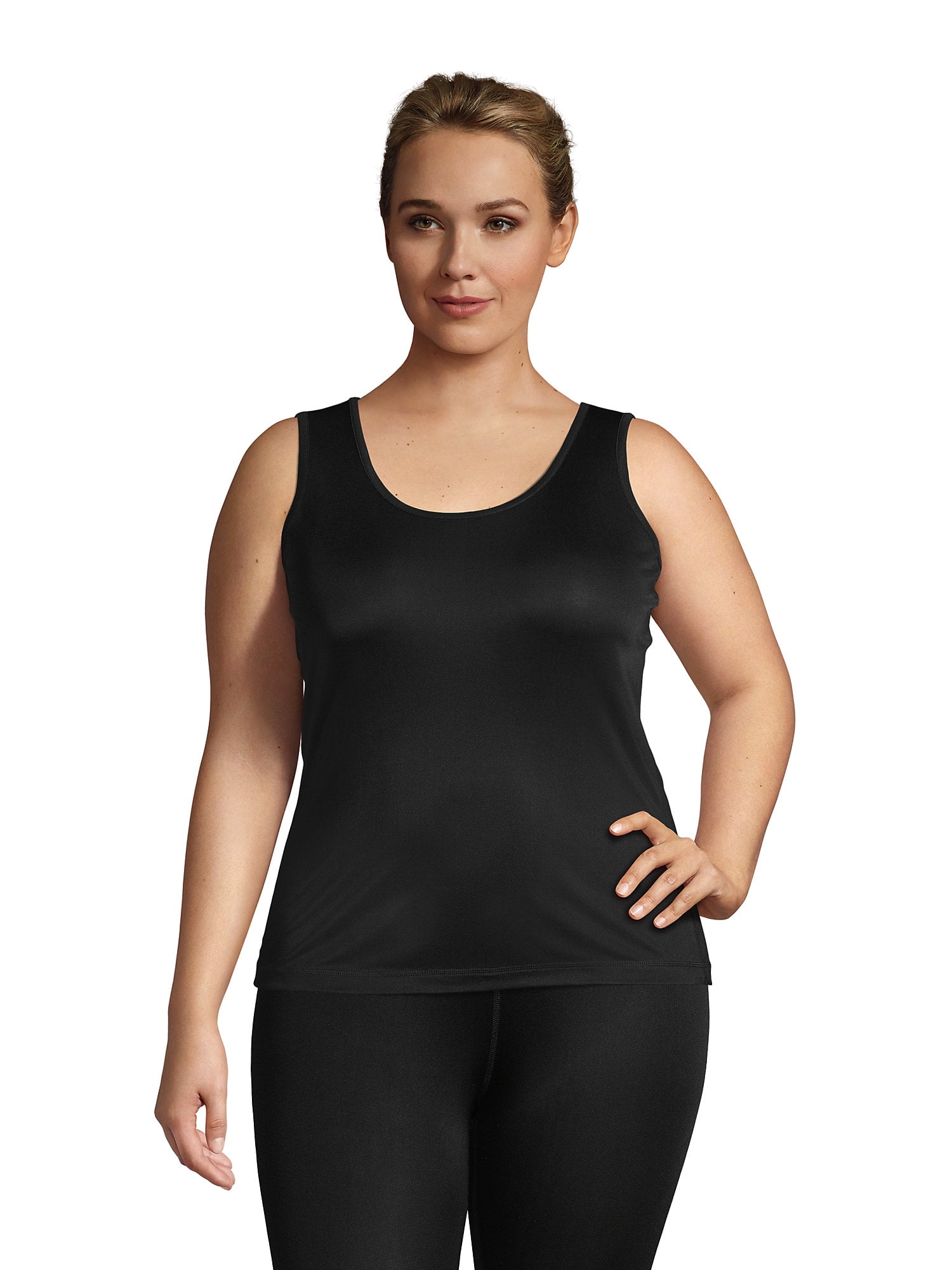 Lands' End Women's Plus Size Silk Interlock Thermal Long Underwear Base