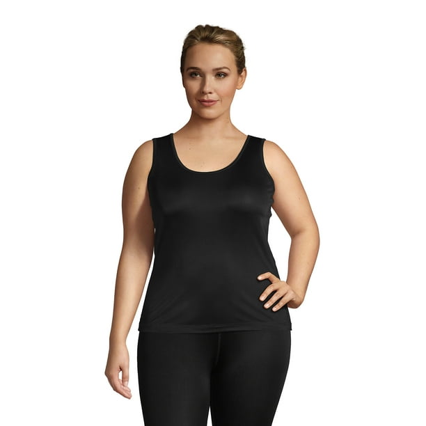 Lands' End Women's Plus Size Silk Interlock Thermal Long Underwear Base