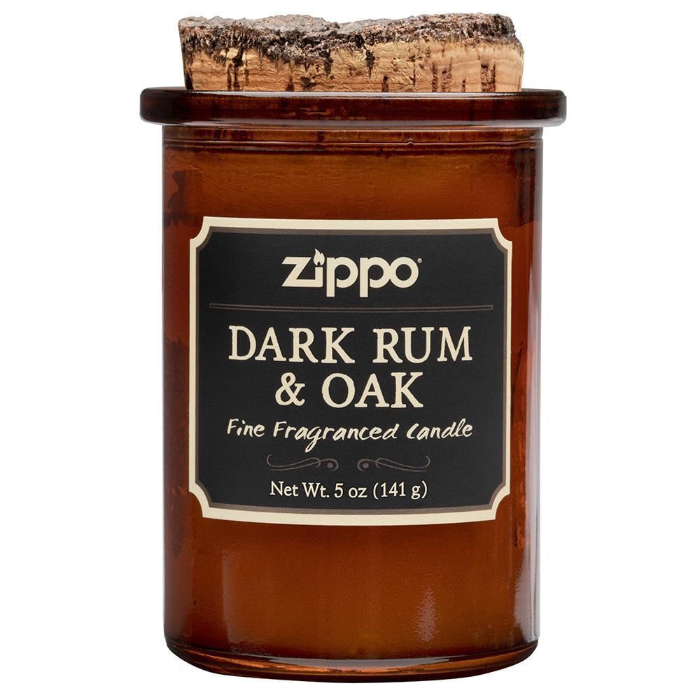 Zippo Spirit Dark Rum and Oak Fine Fragranced 35 Hours Glass Candle Jar 