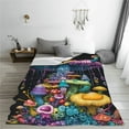 thumbnail image 5 of Sikiie Colorful Mushroom Ultra-Soft Micro flannel Blanket Luxury All Seasons Warm Blanket for Bedding Sofa and Travel (4 sizes)-80"x60", 5 of 7