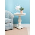 thumbnail image 3 of Powell Stanton Pedestal Accent Side Table, White, 3 of 6
