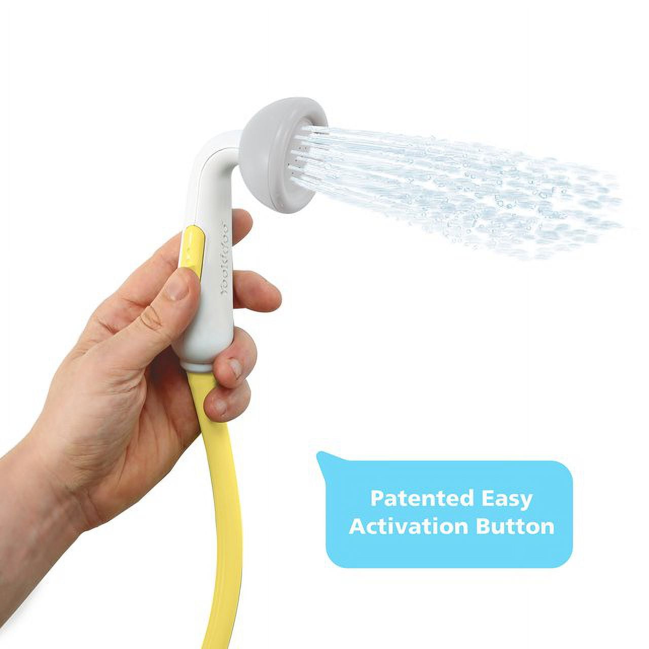 Yookidoo Elephant Baby Shower™ - Yellow Elephant Water Pump and Trunk Spout Rinser - for Newborn Babies in Tub Or Sink