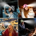 thumbnail image 6 of Unisex LED Beanie, USB Rechargeable Tie-dye Lighted Cap 4 LED Headlamp Hat Knit Warm Winter LED Hat with Flashlight, Gift for Men Women Dad, Gray, 6 of 9