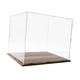 thumbnail image 2 of Vitrina de acrílico transparente para coleccionistas, organizador de almacenamiento con base de madera, vitrina decorativa para figuras de acción. 30cm x 10cm, 2 of 9