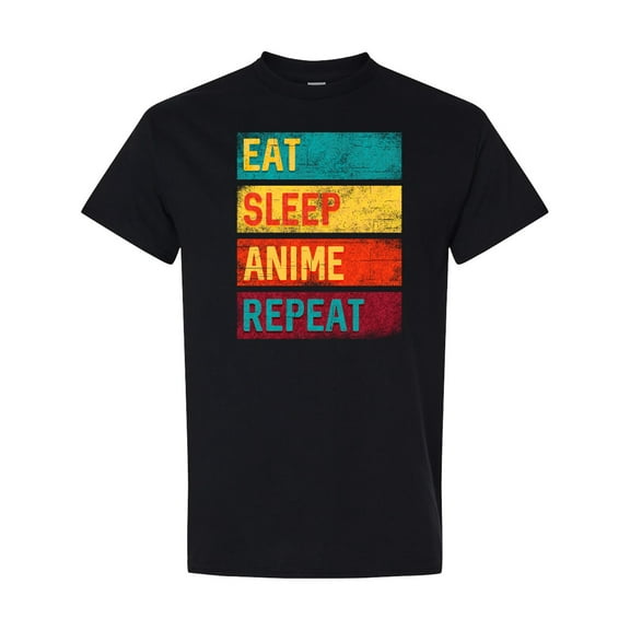 Inktastic Eat Sleep Anime Repeat T-Shirt