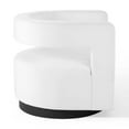 thumbnail image 3 of Modway Spin Cutaway Performance Velvet Swivel Armchair in White, 3 of 9