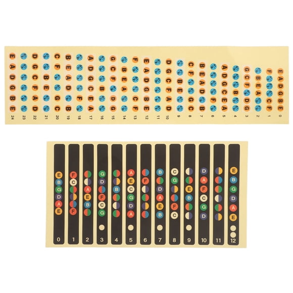 SHOWERORO 2Ud Stickers De Notas Para Diapasón De Guitarra Con Material Duradero Y Compatibilidad Universal