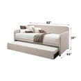 thumbnail image 6 of Bowery Hill Contemporary Daybed and Trundle in Beige Fabric, 6 of 7