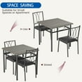 thumbnail image 4 of Dining Table Set for 2, Square Table and Chairs Set of 2, 3 Piece Kitchen Table Set with Upholstered Chairs, Dinner Table Set for 2 for Small Spaces, Apartment, 4 of 8