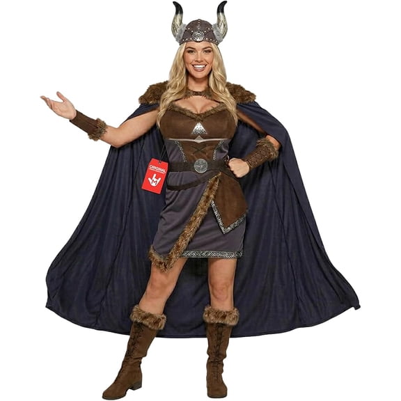 Morph Cloaked Viking Costume Women Halloween Costume For Women Gray XX-Large