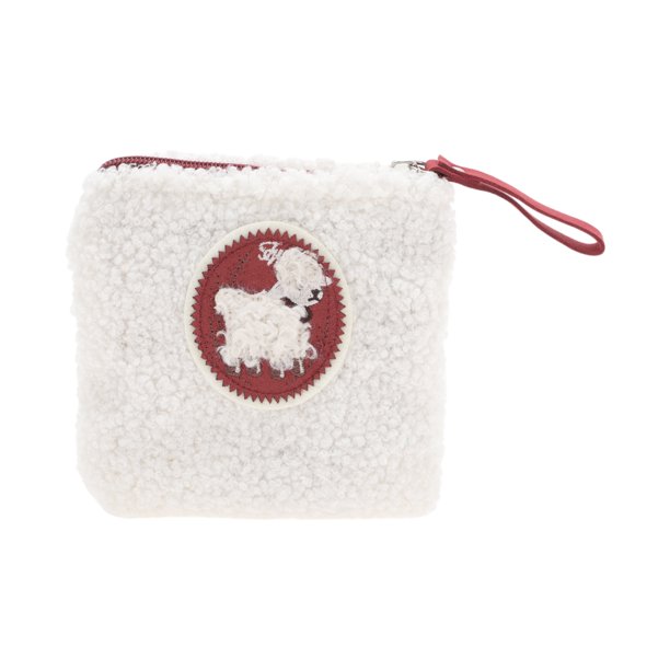 Bolsas de maquillaje de oveja pequeña única 1 Pc para viajes de negocios Poliéster blanco