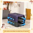 thumbnail image 6 of 2 Set Travel Pet Carriers for Small Cat Dog Plastic Hard Shell Carrier Cat with Bowl Wire Door Grille Mat Portable Breathable Security Lock Puppy Kennel for Travel Airline, 17.5", up to 13lbs(Purple), 6 of 14