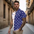 thumbnail image 3 of Aplkyhs USA Letter Print Matching Golf Shirts for Couple Lightweight Quarter Zip Mens Hawaiian Shirt Golf Accessories for Men Machine Washable Quick Dry for Golf Enthusiasts, 3 of 6