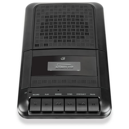GPX Cassette Player and Recorder, PRC257B, Black