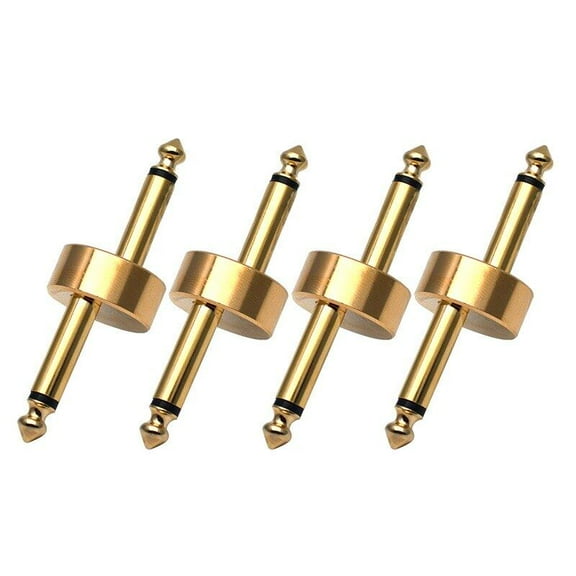 4pcs Z type audio adaptors 6.35mm guitar effect pedal connector, connecting jack