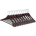 thumbnail image 1 of Perchas de madera para traje SONGMICS, juego de 10, color caoba, 1 of 7