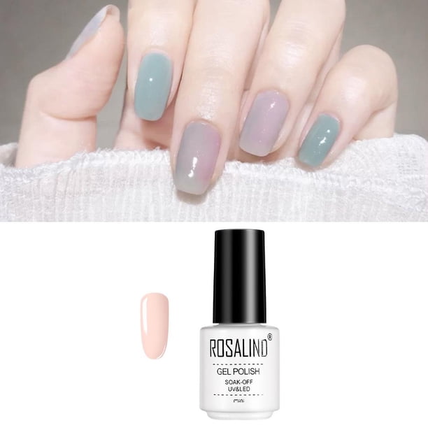 de de Uñas Brillante 7ml Soak Off Light Adherencia para Manicura, Duradero debajo Perfecto Proceso Adecuado - Rosa claro Yinane Esmalte de uñas de gel