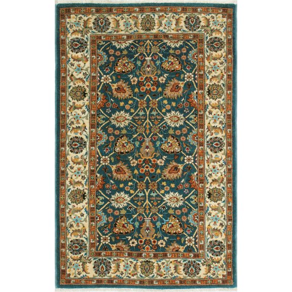Ankara Jacob Blue/Ivory Rug, 3'2" x 4'10"
