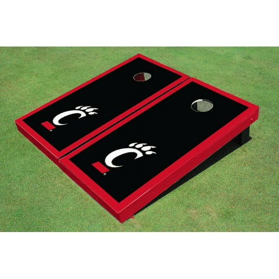 University Of Cincinnati Black Matching Border Cornhole Boards
