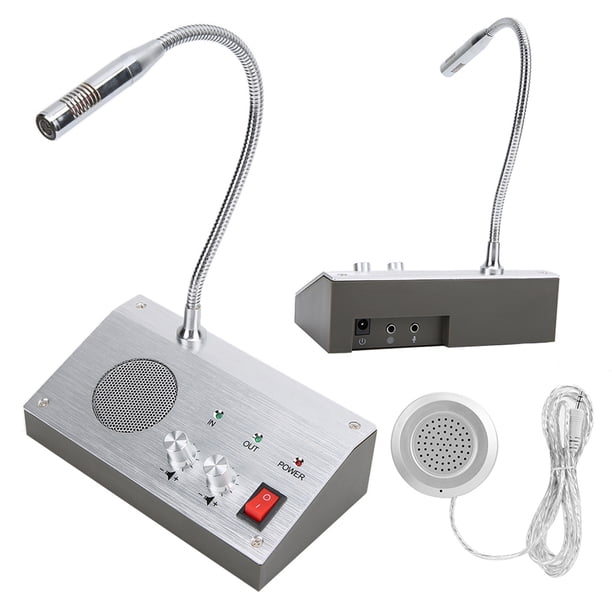 Intercomunicador De Ventana, Kit De Walkie Talkie De Mostrador, Micrófono De Ruido De Doble Vía Para BankofficeHospitalStationCateringTicket Window