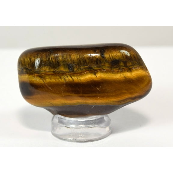 95 Carat Yellow Tiger's Eye Pebble Golden Chatoyant Polished Natural Crystal Stone Cab - Africa