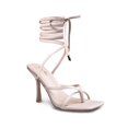 thumbnail image 3 of Women's heeled Sandals Stiletto Strappy Heels Sexy Open Square Toe Lace up Stilettos Party Wedding Dress Shoes, 3 of 5