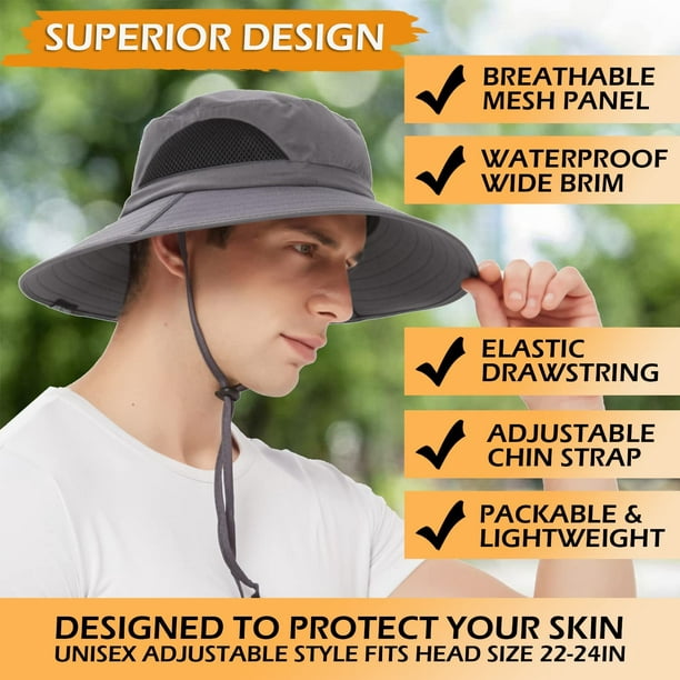 Anti UV Wide Brim Sun Hat For Women Foldable Bucket Hat Beige With