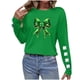 thumbnail image 5 of Xuyuer St. Patrick's Day Sweatshirt Women Shamrock Heart Shirts Irish Gift Crewneck Casual Loose Fit Tops, 5 of 6