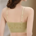 thumbnail image 6 of Women's Spaghetti Strap Cami Bra Adjustable Strap Seamless Comfortable Wireless Daily Bralette Yellow One Size, 6 of 8