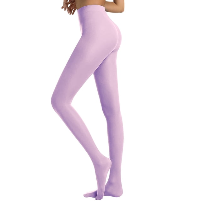 Comdrip Collants pour Femmes Collants pour Femmes Bas Semi-Opaques pour Femmes Collants Semi-Transparents Bas pour Femmes Violet Pâle TG
