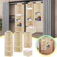 thumbnail image 2 of fsxdhpcsgfc Hanging Bedroom Storage Hanging Bag Non Woven Washable Foldable Clothing Storage Bag Home Wardrobe Organizer Artifact under Bed Book Storage Tote Slide Storage System Container under Bed, 2 of 6