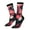 3 Black, variant on Red Flame Wolf Head Pattern Sport Socks for Women and Men Crew Socks Sporty Calf Socks Casual Socks