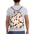 thumbnail image 2 of Drawstring Backpack, Ice Cream Popsicle Light Waterproof Sports Gym Bag Draw String Back Bag for Men Women, Sackpack Cinch Workout Bag for Sports, Travel, Swimming, Beach, 2 of 8