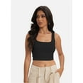thumbnail image 3 of Women's Square Neck Sleeveless Workout Tank Top - Strappy Crop Top for Fitness, Yoga/Gym /Casual Wear, 3 of 6