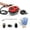 red, variant on JUNWELL 2500W Handheld Steam Cleaner High Temperature Pressurized Steam Cleaning Machine with Brush Heads and Gloves for Kitchen Furniture Bathroom Car Red