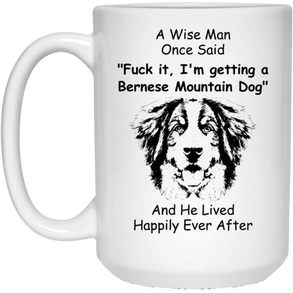Unique Bernese Mountain Dog Gifts For Men Christmas 2022 Gifts White Coffee Mug 15oz
