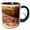 Black/White, variant on 3drose, Mesa Arch, Red Rock Canyons, Canyonlands National Park, Moab, Utah, 11oz Two-tone Yellow Mug
