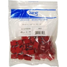 ICC CAT6 RJ45 Keystone Jack for HD Style, Red, 25-Pack IC107F6CRD