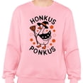 thumbnail image 2 of Honkus Ponkus Sweatshirt Unisex 3X-Large Pink, 2 of 5