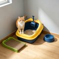 thumbnail image 6 of HWRETIE Semi Enclosed Cat Litter Box with Top Entry Lid High Sides Odor Control Covered Cat Toilet with Scoop Filter Splash Resistant Litter Tray for Indoor Cats, 6 of 6