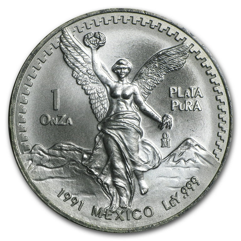 マルモページです☆①の2 1982 Mo Mexico 1 Onza Silver Libertad Error MS64 Reverse
