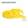 thumbnail image 2 of Uxcell Grosgrain Ribbons with White Dots Ribbon Bow Decoration Crafts Gift Wrapping Wedding Yellow 25 Yards 1 Inch, 2 of 7