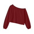 thumbnail image 4 of Msgweeeg Off-Shoulder Pullover Sweatshirt, Lightweight, Women's S-XXXL, 4 of 8